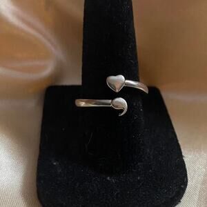 s925 Heart Small Semicolon, band it is signed “ My Story Isn't Over Yet Ring"